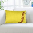 thumbnail image 5 of Softball Baseball Rectangle Throw Pillow Cover Cushion Case Hidden Zipper Home Decorative Pillowcase Printed 20"x30", 5 of 7