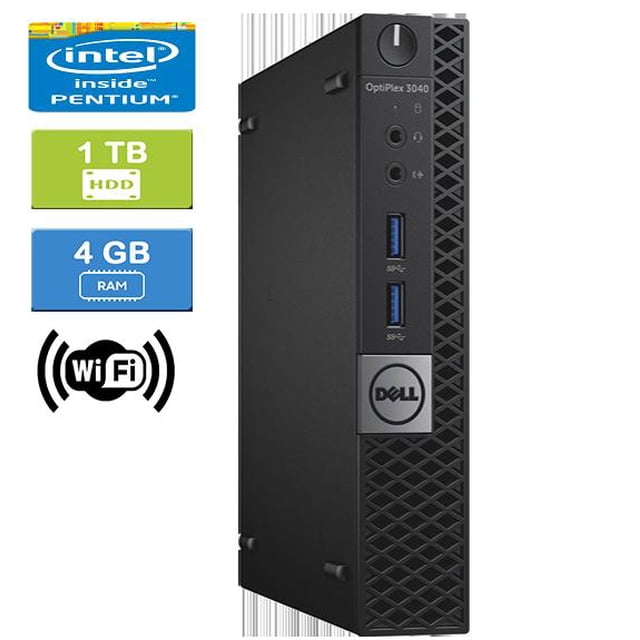 Remis à Neuf : DELL 3040 MICRO Intel Core G4400T 2,90 GHz, 4 Go, 1 To HDD, Win 10 Pro