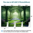 thumbnail image 3 of Peel and Stick Wallpaper Canvas Magic spring forest blooming flowering road Fantasy Fairy tale Modern Art Wall Mural Decor Self Adhesive and Removable 69in x 98in, 3 of 8