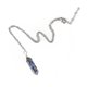 thumbnail image 1 of Xiao Hua Collar con colgante de cristal hexagonal, colgante de piedra de cuarzo natural, collar con gemas de cristal curativo con envoltura de alambre para mujer, color azul, 1 of 1