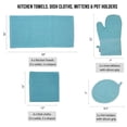 thumbnail image 2 of Juego de paños de cocina y paños de cocina Lane Linen, 16 piezas, color aguamarina, 2 of 9