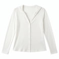 thumbnail image 5 of Favoffer Women's Tencel Sun Protection Cardigan Hooded Long Sleeve Slim Fit Soft Korean Gentle Lightweight Summer Outdoor Coat Blouse, 5 of 5