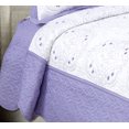 thumbnail image 3 of Marina Decoration Embroidered Stitching Coverlet Bedspread Ultra Soft Solid Bedding Summer Quilt Set with Quilted Sham, Purple Floral Pattern, 3 of 6