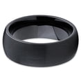 thumbnail image 2 of Silly Kings Jewelry Tungsten Wedding Band Black Tungsten Ring 8mm Brushed Tungsten Band Tungsten Carbide Band (6), 2 of 3