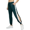 thumbnail image 2 of xiaxaixu Women Casual Long Pants, Color Blocking Buttoned Side Split High Waist, 2 of 6