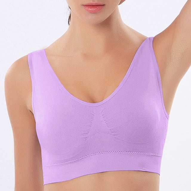 UPPADA Winter Clearance Plus Size Front Button Bras for Women Sports Bras Full Coverage Soft Sleep Wirefree Bras Push Up Bra Seamless Comfort Supportive Bras Plus Size Everyday Bra