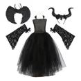 thumbnail image 3 of Disfraz de Maléfica para Halloween para niñas, elegante vestido de tutú negro para bautizo, disfraz de reina demonio, bruja, ropa de fiesta de carnaval, 3 of 5