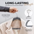 thumbnail image 4 of Velvet Clothing Hangers, 200 Pack, BlackGrayIvory, Non-Slip, 4 of 6