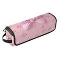 thumbnail image 2 of Hair Tool Organizer Bag with Heat Resistant Mat Removable Travel Storage Case for Hot Air Brushes Curling Irons Butterfly Knot Decoration, 2 of 8