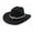 Black, variant on Eosunjian Cowboy Hat Polyester Lightweight Cowboy Hat Cowboy Hat for Women Men Brim Western Style with Bull Head Band Decoration Lightweight for All-day