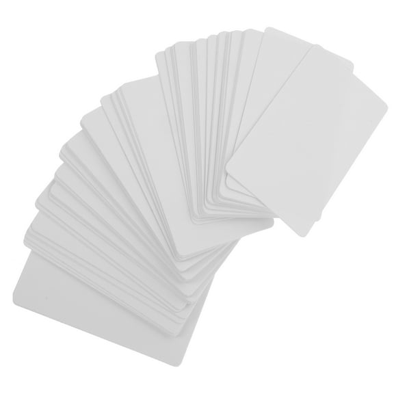LEDMOMO 100Pcs Memo Pads Double Sided White Kraft Paper Cards for Writing Notes and Message Use