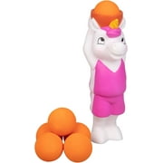 Hog Wild Sports Basketball Unicorn Popper Toy - Shoot Foam Balls Up to 20 Feet - 6 Balls Included - Age 4+