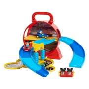Disney Junior Mickey Mouse Stow n Go Garage, Figure and Vehicle Playset, Red, Kids Toys for Ages 3 up