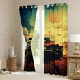 thumbnail image 3 of Retro Taxi Curtains Vintage Car 30%-50% Blackout Curtains 104x84 ,Extreme Sports Curtains & Drapes Game Gamer Living Room Curtains Teen Teal Bedroom Decoration, 3 of 6