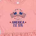 thumbnail image 4 of Inktastic America Est 1776 4th of July Girls Toddler Dress, 4 of 5