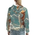 thumbnail image 7 of Salouo Starry Sky Cloud Fox Pattern Hoodie Sweatshirts for Women, Autumn Pullover Hoodie Workout Sweat Women's Long Sleeve Preppy Sweatshirts-Medium, 7 of 7