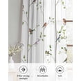 thumbnail image 6 of Sparrow Sheer Curtains 39 Inch Length 2 Panels Set for Living Room/Bedroom, Spring Birds on The Branches Vintage Country Kitchen Curtains Grommet Semi-Sheer Curtains Window Treatments 27.5"x39"x2, 6 of 7