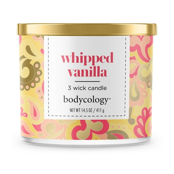 Bodycology 3-Wick Candle, Whipped Vanilla, 14.5 oz