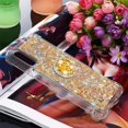 thumbnail image 7 of Samsung Galaxy A02/Galaxy M02 Case with Creativity Clear Quicksand Glitter Flowing Liquid Floating Soft TPU Case w/Stand Bling Diamond Sparkle Phone Cover for Samsung Galaxy A02  Golden, 7 of 7
