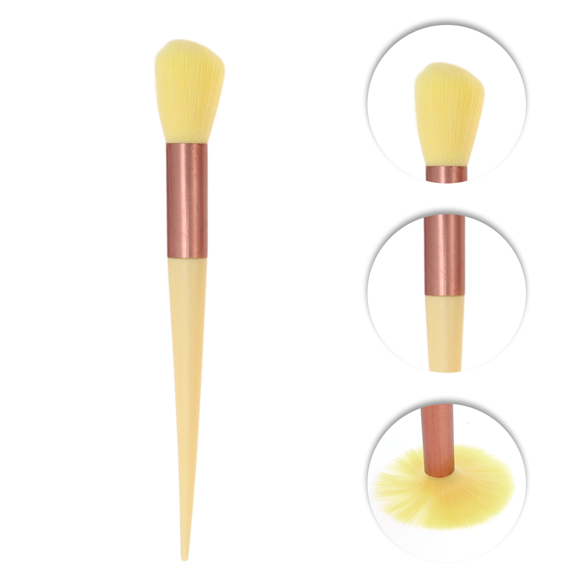 Unique Bargains 13 Pcs Lightweight Makeup Brush for Travel Yellow