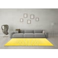 thumbnail image 3 of Ahgly Company Machine Washable Indoor Square Solid Yellow Modern Area Rugs, 5' Square, 3 of 4