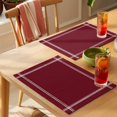 thumbnail image 4 of Solid Color Placemats Set of 4 Wine Red Place Mats Table Mats Kitchen Dining Home Outdoor Party Table Decoration, 4 of 9