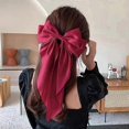 thumbnail image 4 of Bow Hair Clip Women Large Bowknot Stain Hairpin Barrettes Girls Solid Color, 4 of 5