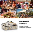 thumbnail image 7 of Iauyy Casserole Carrier for Hot Food Insulated Casserole Travel Carry Bag with Lid Food Warmer Bag for Party/Picnic,Crane, 7 of 7