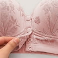 thumbnail image 5 of Women's Bras Front Closure Under $5 No Wire Lace Fashion Thin Style Ventilate Front Buckle Bra Without Steel Rim, 5 of 6