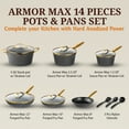 thumbnail image 3 of Granitestone Armor Max 14 Pc Pots and Pans Set Non Stick, Induction Cookware Sets, Kitchen Cookware Sets, Nonstick Cookware Set, Non Stick Pot and Pan Set, Hard Anodized, Oven and Dishwasher Safe, 3 of 10