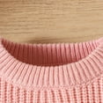 thumbnail image 4 of Gubotare Baby Sweaters for Girl Baby Girl Cable Knit Sweater Long Sleeve Boho Floral Embroidery Oversized Sweatshirt Warm Fall Winter Clothes Size 0 6 Months (Pink,0-6 Months), 4 of 6