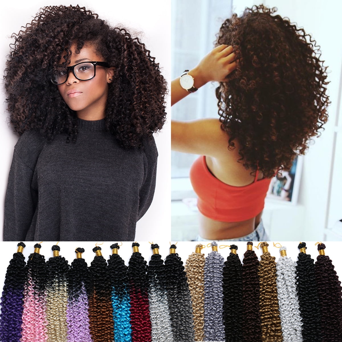 SEGO Jerry Curl Crochet Hair Bundles Marlybob Crochet Hair Kinky Curly  Water Wave Crochet Hair Braids For Women Bohemian Curl Crochet Hair  Extension