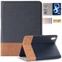 Dteck iPad 10th Generation Case 10.9 Inch 2022, Premium Bicolor PU Leather Business Folio Stand Cover with Cash/Card Slot for iPad 10th Gen, Blue