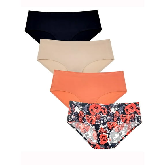 B2BODY Women's Panties No Show Butter Soft Bikini Small to Plus Size Multi-Pack