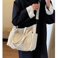 thumbnail image 2 of CoCoMangos Corduroy Tote Bag Unisex Winter Fall Retro Fashion Hobo Crossbody Bag Adjustable Strap Shoulder Bag Purse, 2 of 6