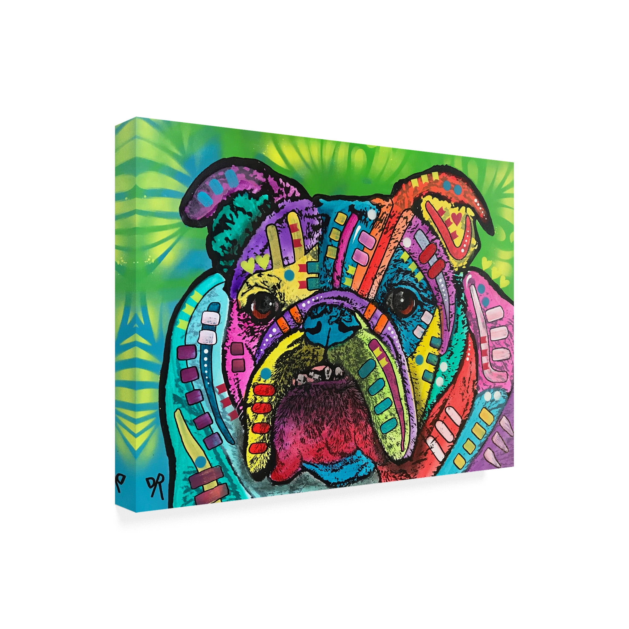 Trademark Fine Art 'Bulldog Abstract Color' Canvas Art by Dean Russo