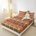thumbnail image 4 of Castle Fairy Gingerbread Man 4pcs Bed Sheets,Merry Christmas King Sheets,Festival Theme Super Cozy Sheet Set,Breathable Xmas Home Decor, 4 of 7