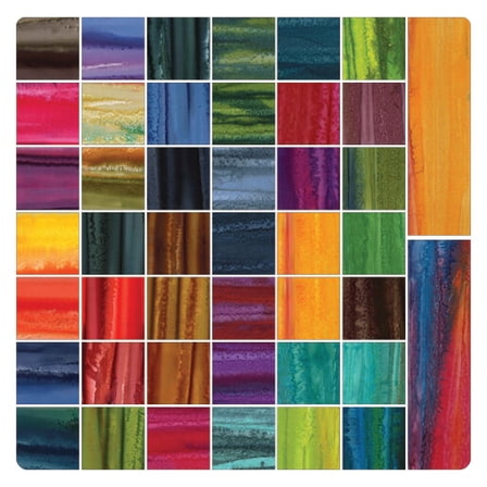 Strip-Pies - Bali Landscapes Benartex Triple Dyed Balis Batiks 2.5" Strips Roll-Up Bundle Quilter's Cotton Fabric Precuts (STBLCPK) M405.16