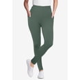thumbnail image 2 of Woman Within Plus Size Tall Side Pocket Ankle-Length Pull-On Stretch Knit Cotton Spandex Leggings, 2 of 6