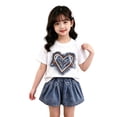 thumbnail image 2 of ZOYOEN Toddler Girls Fashion Outfits Set- Casual Short Sleeve Cute Baby Summer Clothes Embroidered T Shirts and Denim Shorts White Size 3 T, 2 of 6