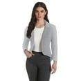 thumbnail image 3 of Hybrid & Company Womens Casual Work High Low Blazer Jacket JK45590 1073T Heather GR M, 3 of 7