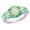 Green, variant on Fashion Opal Diamond Ring: Elegant Geometric Alloy Rings for Women, Electroplated, Simple Style