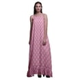 thumbnail image 1 of Bimba Nuisette Imprimée Florale Rose Clair2 pour Femmes Longue Robe Maxi à Bretelles Spaghetti X-Small, 1 of 5