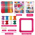 thumbnail image 4 of LANNEY Weaving Loom Kit for Kids and Adults, 7.3" Potholder Loom Kit with 224 Craft Loops in 8 Colors, Weaving Loom with Tool for DIY Potholders, Great Birthday Gifts, 4 of 8