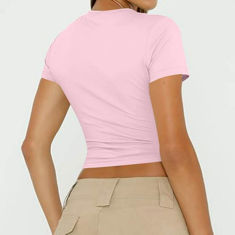 LISTHA Cropped Workout Tops for Women Short Sleeve Going Out Y2k