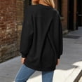 thumbnail image 6 of Dvprdro Womens Casual Loose Fit Crewneck Sweatshirt Long Sleeve Oversized Top with Pocket Solid Color Pullover, 6 of 9