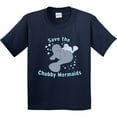 thumbnail image 3 of Inktastic Save the Chubby Mermaids with Cute Manatees Youth T-Shirt, 3 of 5