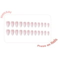 thumbnail image 2 of Purpurina IMRAIN, tamaño mediano, rosa almendra y blanco, 24 unidades, 2 of 7