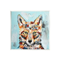 Urban Fox Brushed Splatter Animals & Insects Painting Unframed Art Print Wall Art