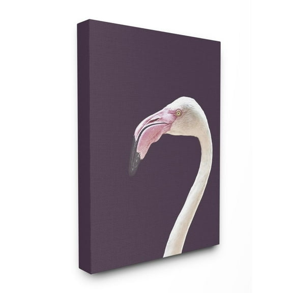 Stupell Industries Flamingo Pink Purple Portrait Design Canvas Wall Art by Design Fabrikken, 24" x 30", Canvas